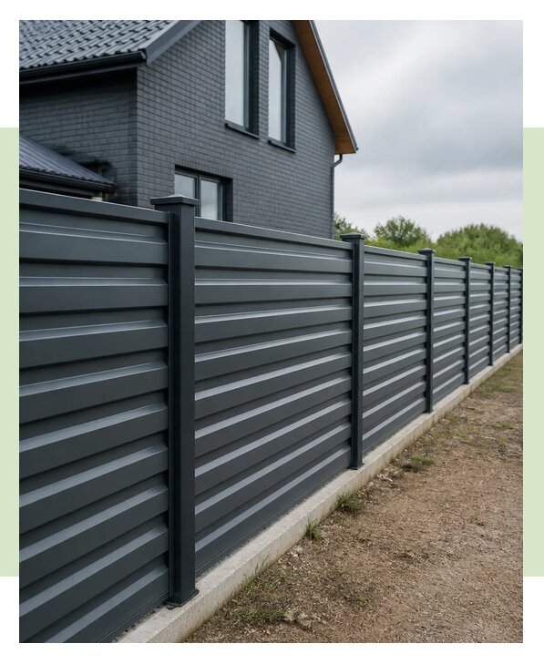 Забор из профнастила горизонтально в Лысьве по цене от 5026 р. | ЗаборЭксеперт-Лсь